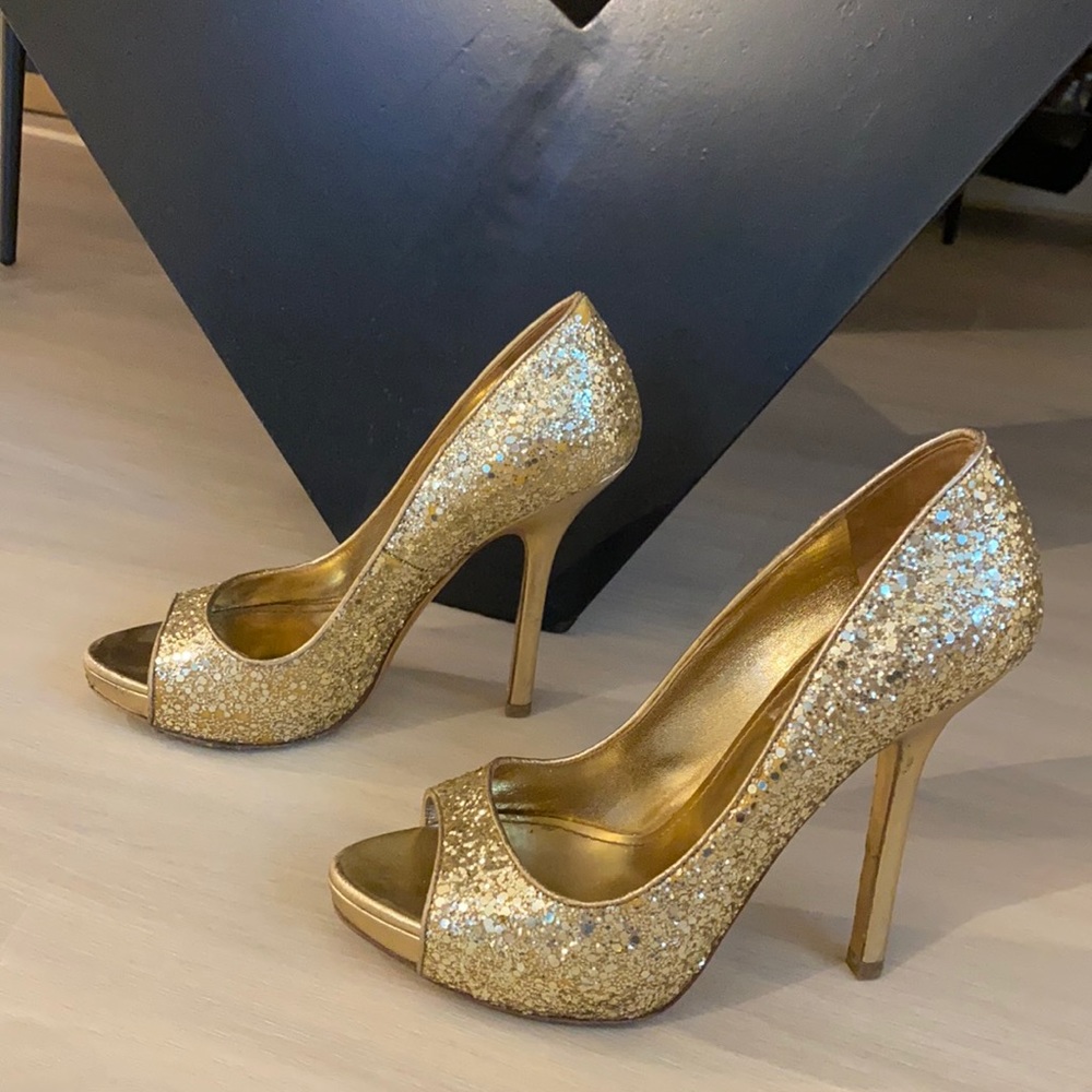 Miu Miu glitter heels authentic